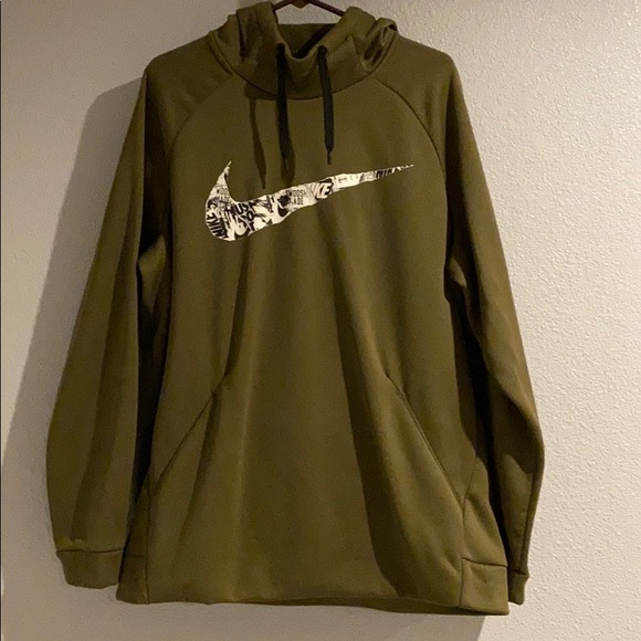 Nike Shirts | Nike Army Green Hoodie | Poshmark